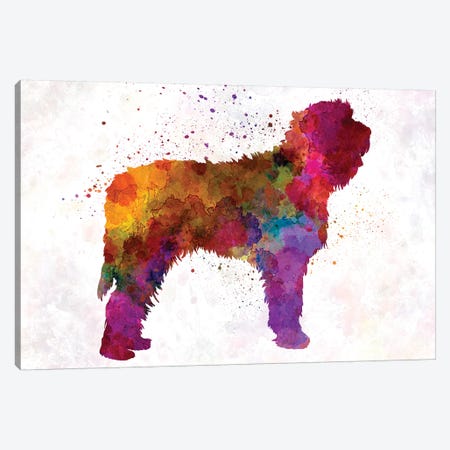 Otterhound In Watercolor Canvas Print #PUR558} by Paul Rommer Canvas Artwork