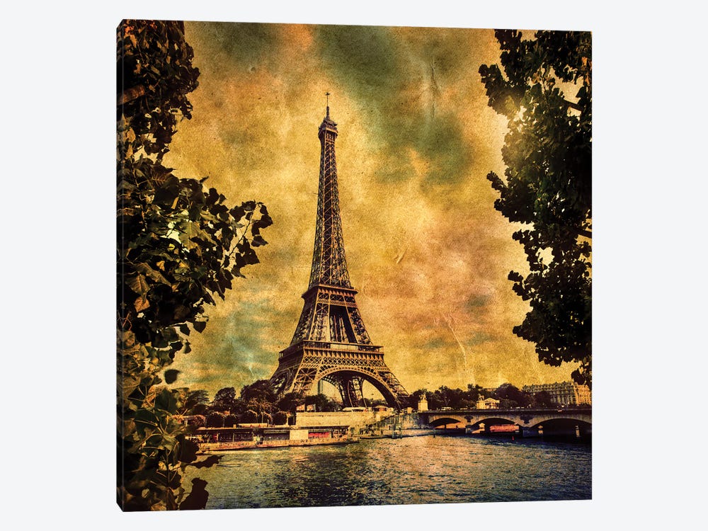 Eiffel Tower In Paris Fance by Paul Rommer 1-piece Canvas Art Print