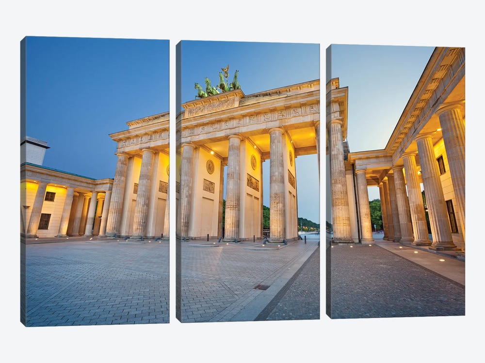 Brandenburg Gate Berlin by Paul Rommer 3-piece Canvas Art