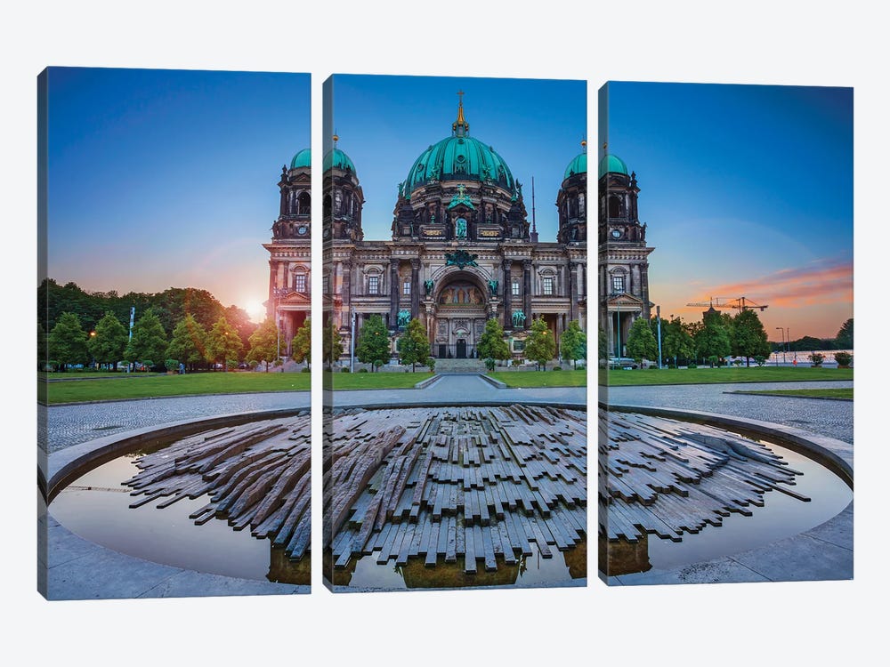 Berlin Cathedral by Paul Rommer 3-piece Canvas Wall Art