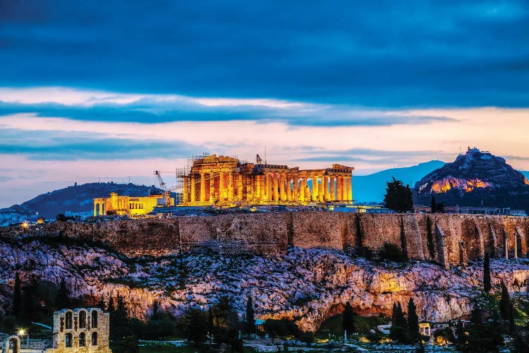 Acropolis In The Evening After Greece