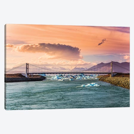 Bridge Over Icelands Canvas Print #PUR5603} by Paul Rommer Canvas Print