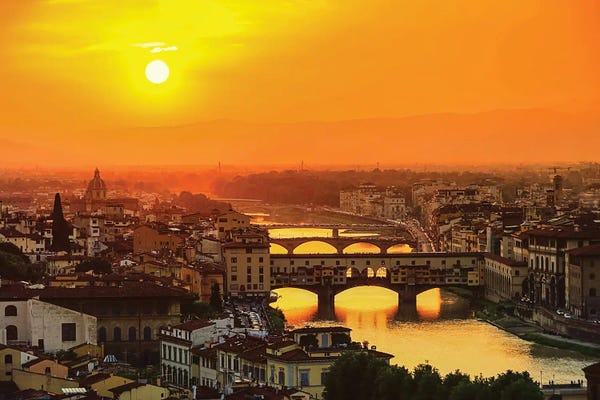 Florence: Florenz Bruecke Florence Bridge by Paul Rommer