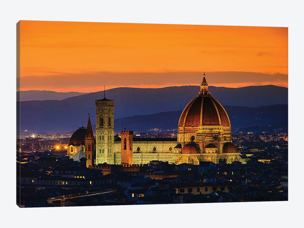 Florenz Dom Nacht Florence Cathedral Night 1-piece Art Print