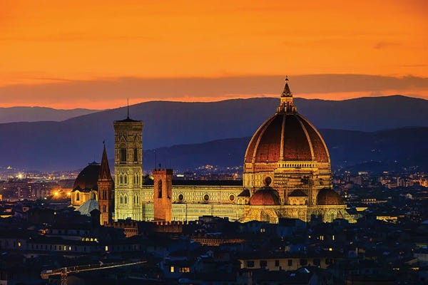 Florence: Florenz Dom Nacht Florence Cathedral Night by Paul Rommer