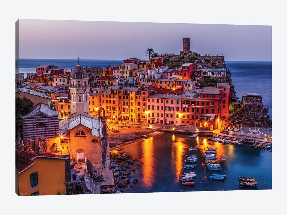 Aerial View On The Village Of Vernazza At The Morning Cinque Terre Italy by Paul Rommer 1-piece Art Print