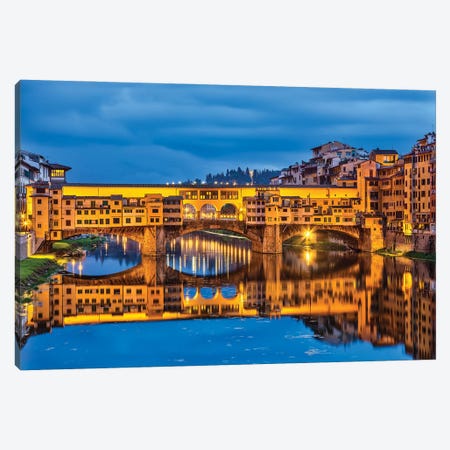 Ponte Vecchio In Florence Canvas Print #PUR5608} by Paul Rommer Canvas Art Print