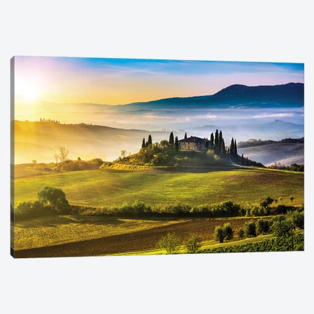 Tuscany At Sunrise Italy II Canvas Print #PUR5612} by Paul Rommer Canvas Artwork