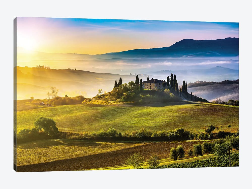 Tuscany At Sunrise Italy II by Paul Rommer 1-piece Canvas Art Print