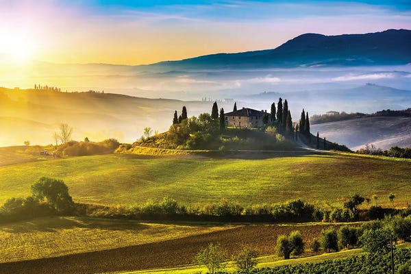 Paul Rommer: Tuscany At Sunrise Italy II by Paul Rommer
