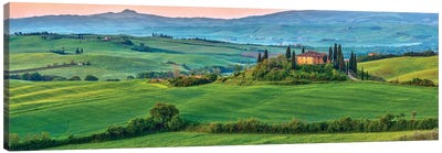 Tuscany At Spring Italy Canvas Art Print - Hill & Hillside Art