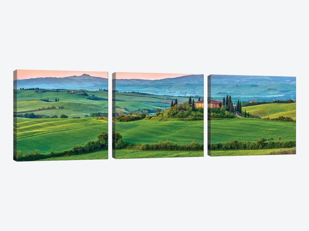 Tuscany At Spring Italy 3-piece Canvas Artwork