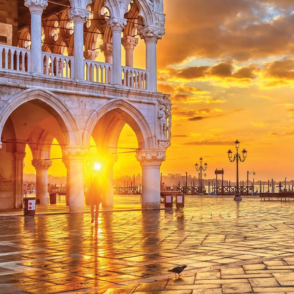 Arches: Sunrise In Venice Italy by Paul Rommer