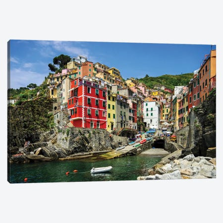 Cinque Terre Riomaggiore Italy Canvas Print #PUR5620} by Paul Rommer Art Print