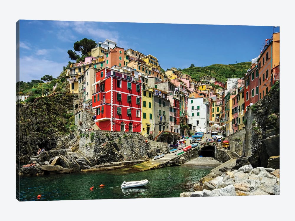 Cinque Terre Riomaggiore Italy by Paul Rommer 1-piece Canvas Artwork