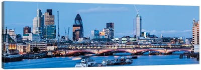 Panorama Of St Paul Cathedral London Canvas Art Print - London Skylines