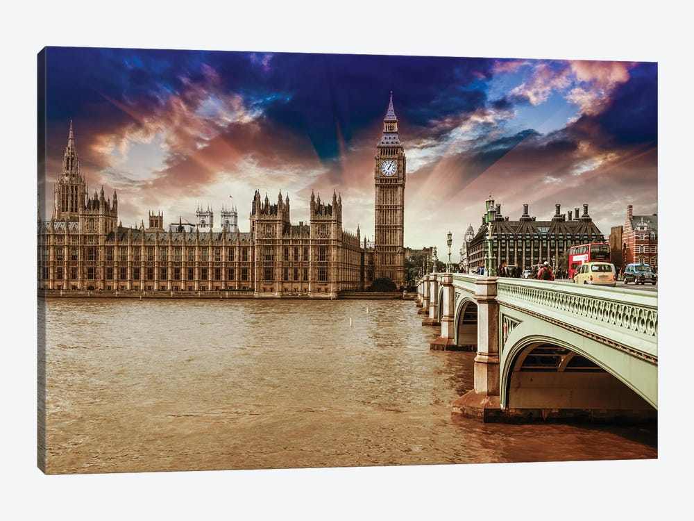 London The Thames by Paul Rommer 1-piece Canvas Art Print