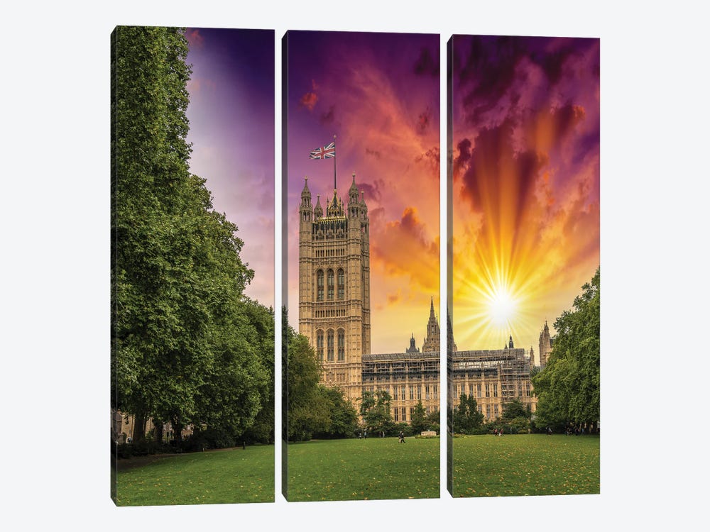 London Victoria Tower From by Paul Rommer 3-piece Canvas Artwork