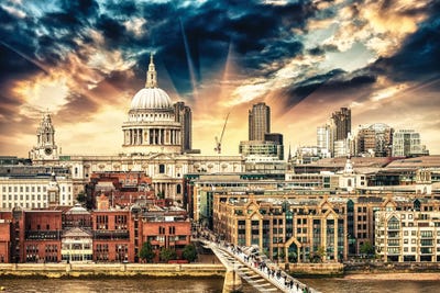 London Beautiful Aerial View by Paul Rommer multi panel art