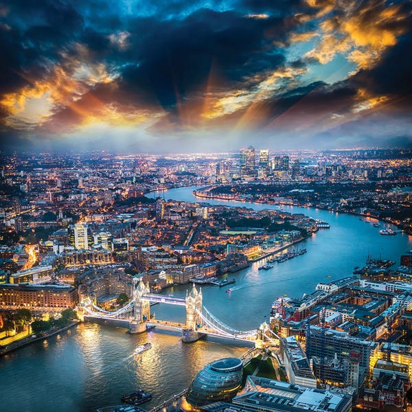 London Aerial View Of Tower