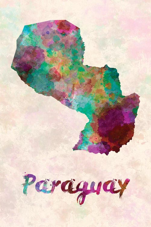 Paraguay In Watercolor by Paul Rommer wall art