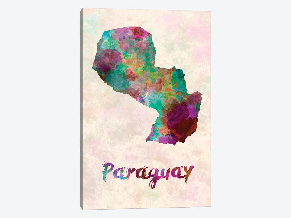 Paraguay In Watercolor by Paul Rommer 1-piece Art Print