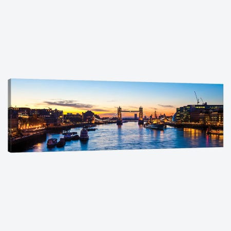 Tower Bridge Sunrise In London Canvas Print #PUR5631} by Paul Rommer Canvas Art