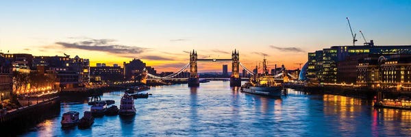 London: Tower Bridge Sunrise In London by Paul Rommer