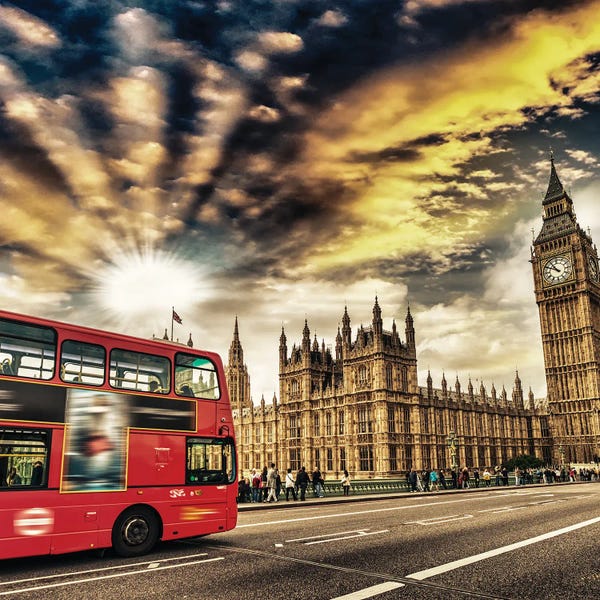 London: Westminster Bridge London Red by Paul Rommer
