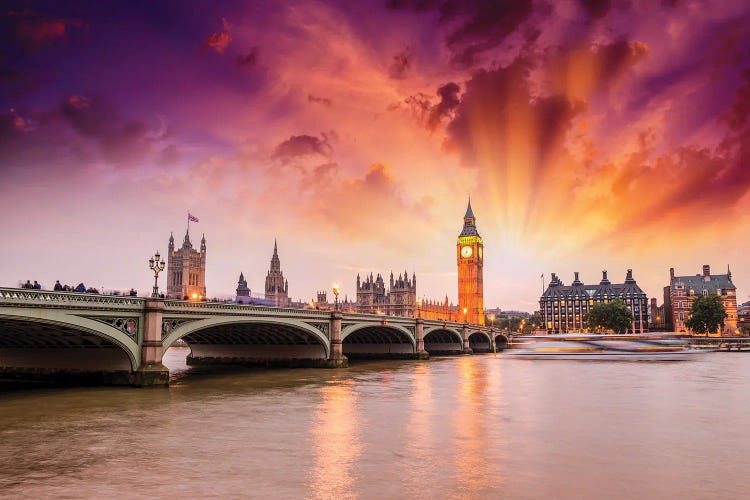 Westminster Palace Lights At Night