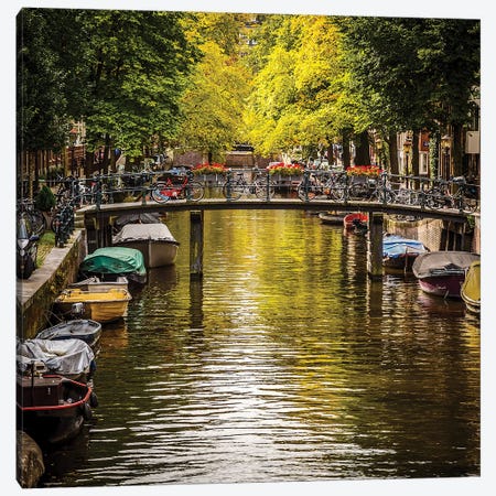 Canal In Amsterdam Canvas Print #PUR5635} by Paul Rommer Canvas Art Print