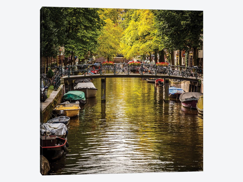 Canal In Amsterdam by Paul Rommer 1-piece Canvas Artwork