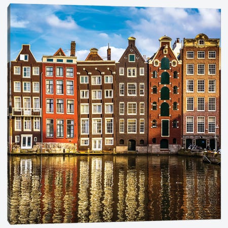 Old Buildings In Amsterdam Canvas Print #PUR5638} by Paul Rommer Canvas Art