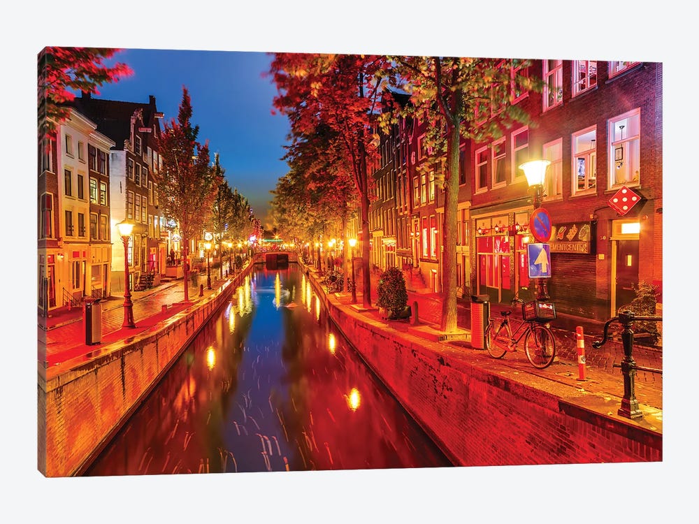 Red District In Amsterdam by Paul Rommer 1-piece Canvas Wall Art
