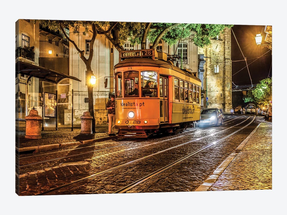 Lisbon Street Scene by Paul Rommer 1-piece Canvas Artwork