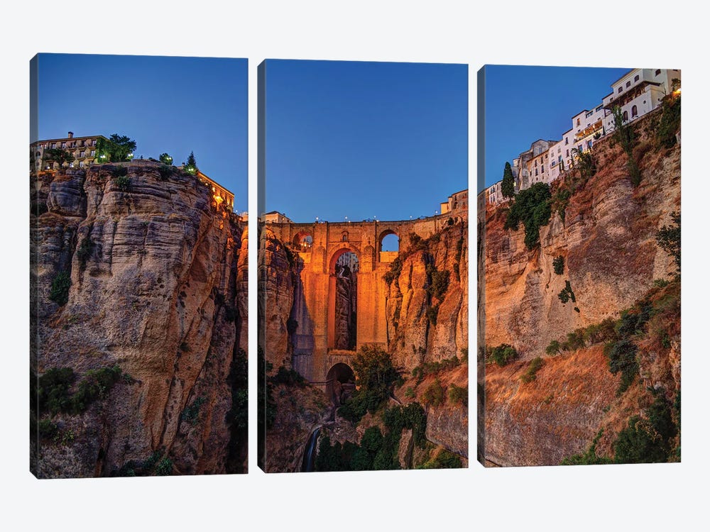 Ronda In Andalusia Spain by Paul Rommer 3-piece Canvas Art