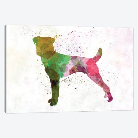 Parson Russel Terrier In Watercolor Canvas Print #PUR564} by Paul Rommer Canvas Art