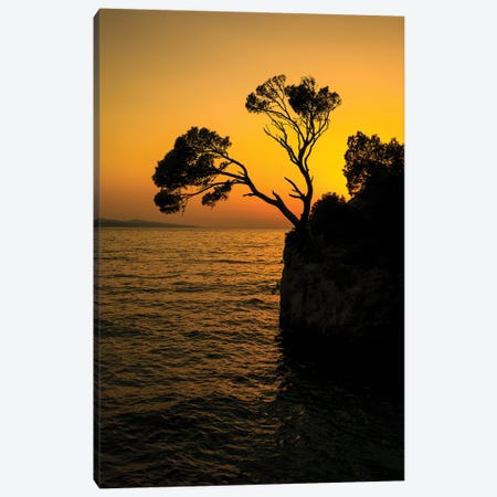 Brela Rock Silhouette Splendid Seacoast Of Croatia Canvas Print #PUR5654} by Paul Rommer Canvas Art Print