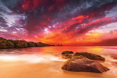 Tropical Sunset by Paul Rommer multi panel art