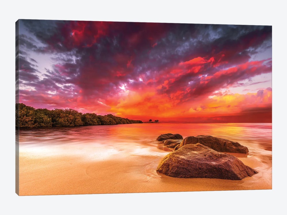 Tropical Sunset by Paul Rommer 1-piece Art Print
