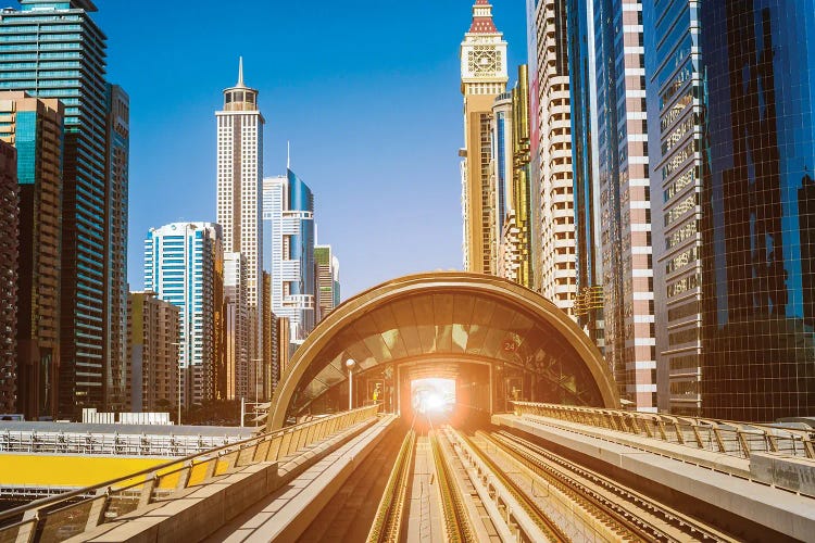 Modern Subway Line In Dubai