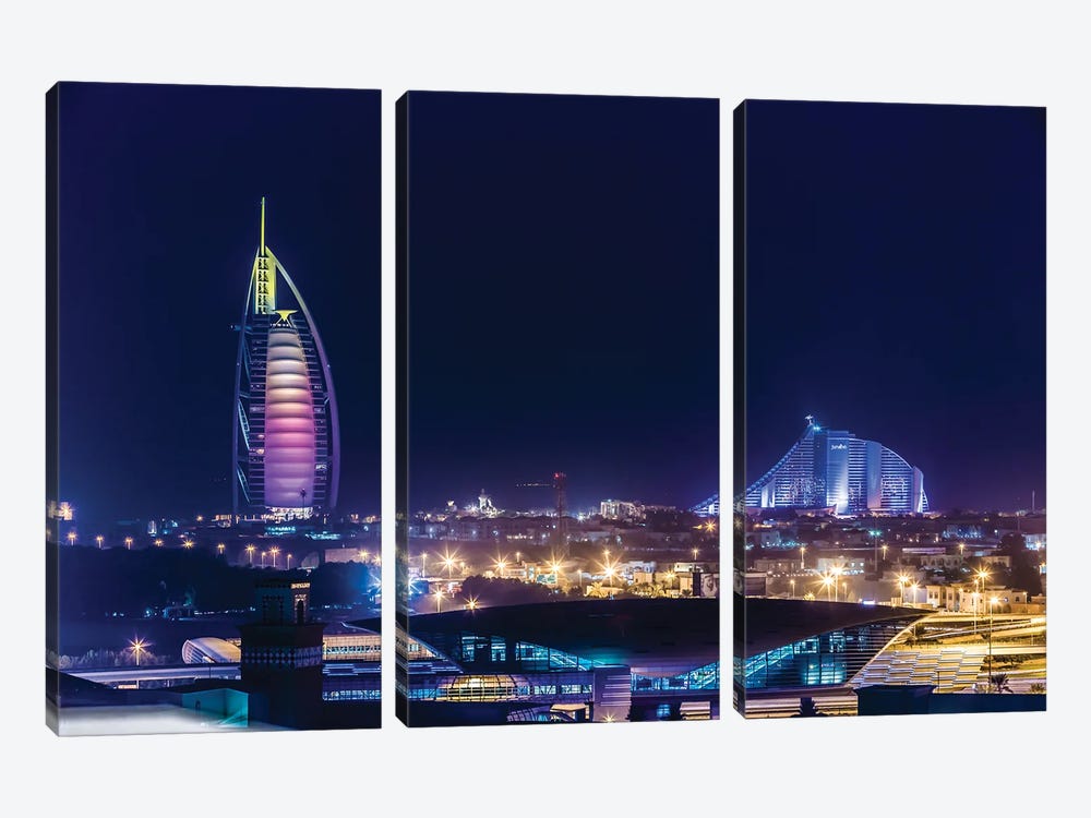 Burj Al Arab Is A Luxury 5 Stars Dubai by Paul Rommer 3-piece Canvas Art