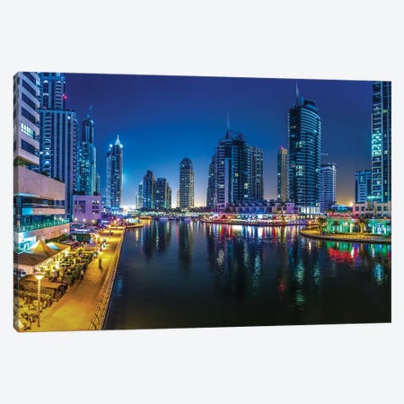 Dubai Marina Cityscape UAE II Canvas Print #PUR5680} by Paul Rommer Canvas Print