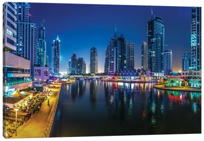Dubai Marina Cityscape UAE II Canvas Art Print - Dubai Art