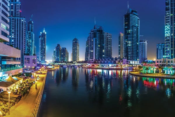 Paul Rommer: Dubai Marina Cityscape UAE II by Paul Rommer