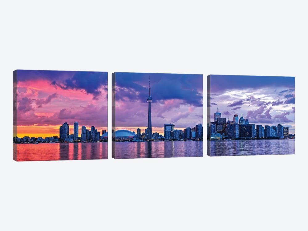 Toronto Skyline by Paul Rommer 3-piece Canvas Art Print
