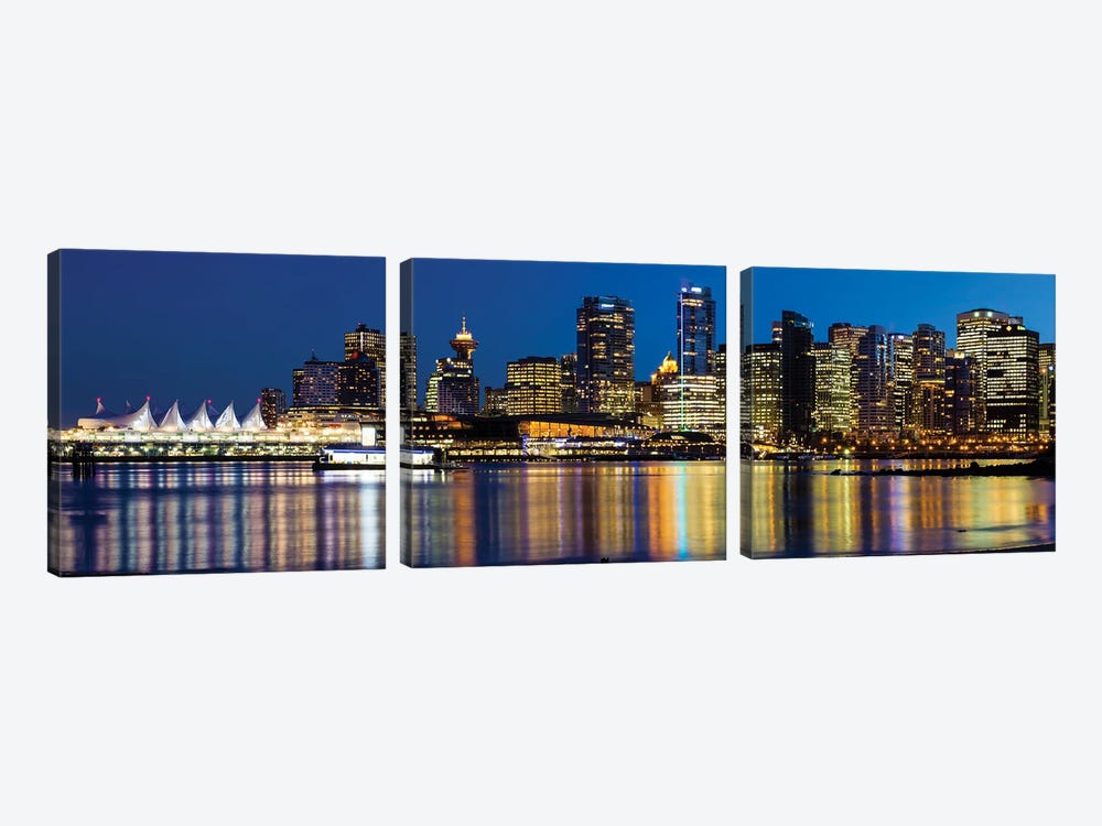 Vancouver Bc City Skyline by Paul Rommer 3-piece Canvas Art