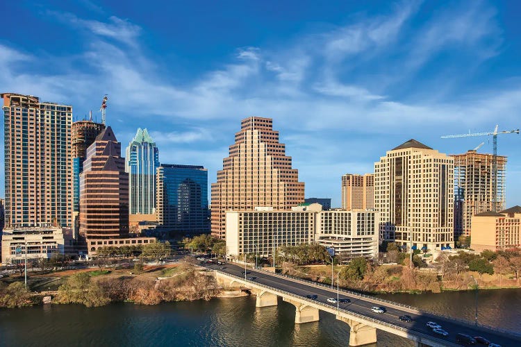 Austin Texas Downtown by Paul Rommer wall art