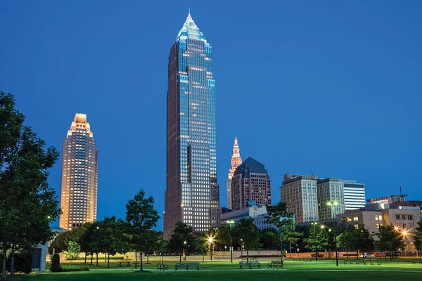 Ohio: Night In The Middle Of Cleveland by Paul Rommer