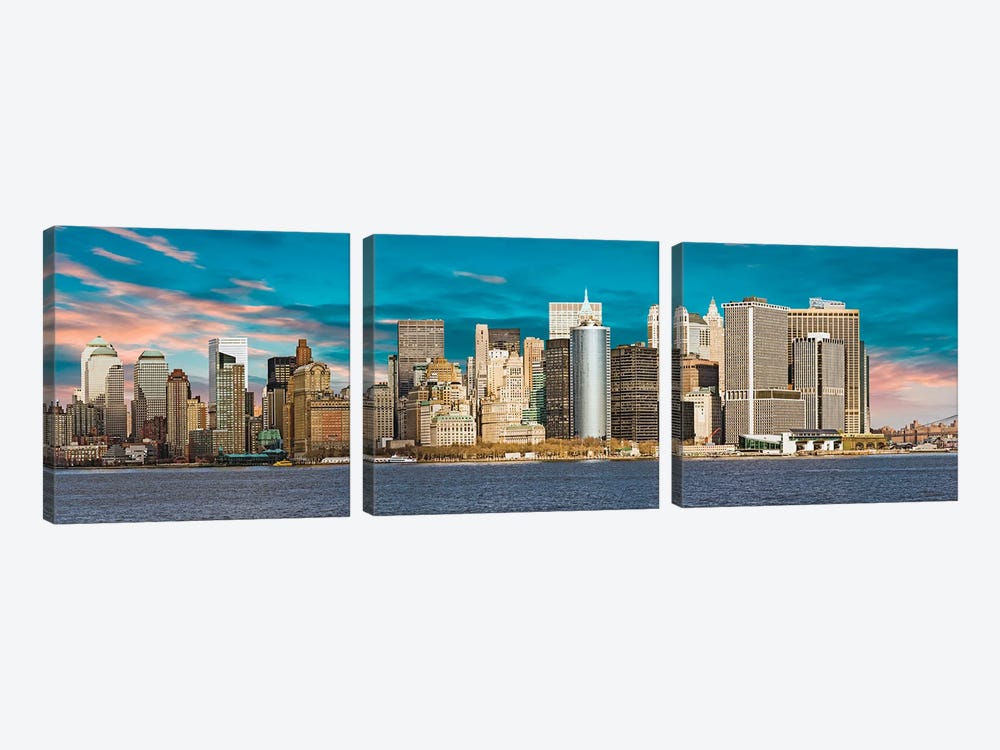 Sky Colors Over Twin Towers by Paul Rommer 3-piece Canvas Art Print